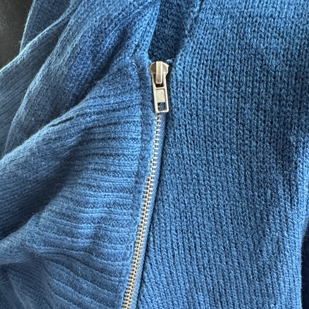 New York & Company Cowl Neck Blue Sweater - Picture 6 of 6
